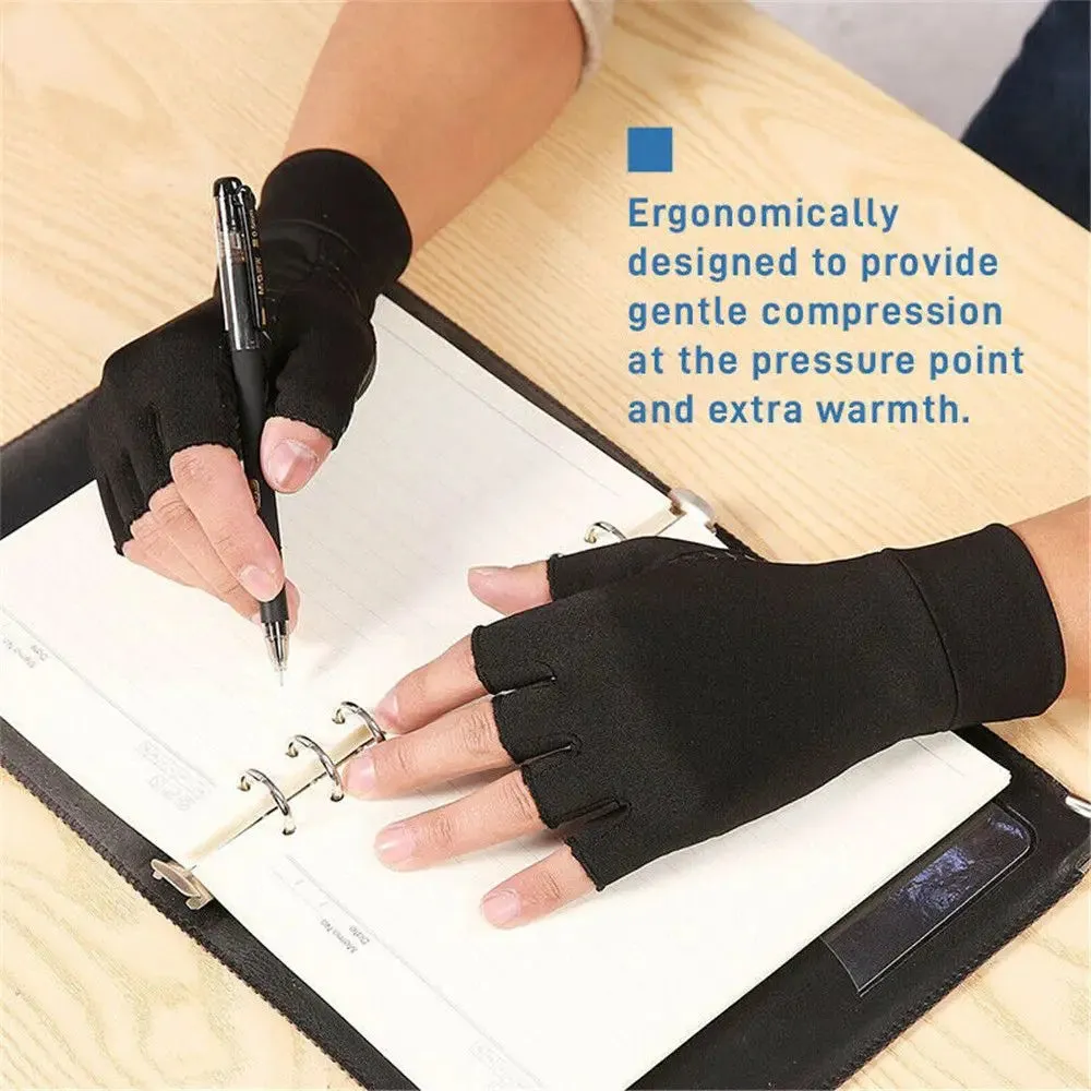 1 Pair Elastic Copper Compression Wrist Guard Gloves for Men and Women
