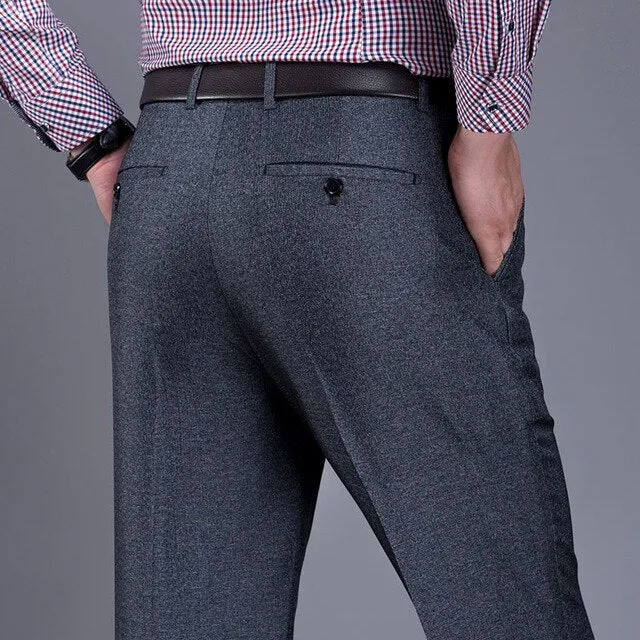 29-44 Men Business Suit Baggy Dress Pants Spring Autumn Male Casual Classic 8 Colors Regular Fit Office Formal Long Trousers
