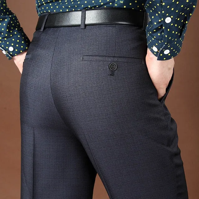 29-44 Men Business Suit Baggy Dress Pants Spring Autumn Male Casual Classic 8 Colors Regular Fit Office Formal Long Trousers