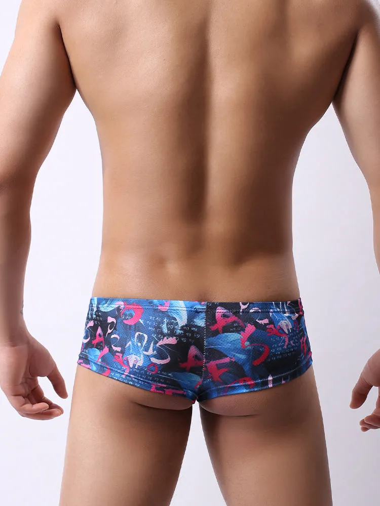 4 Pack Men's U-Pouch Low-Rise Moisture-Wicking Trunks