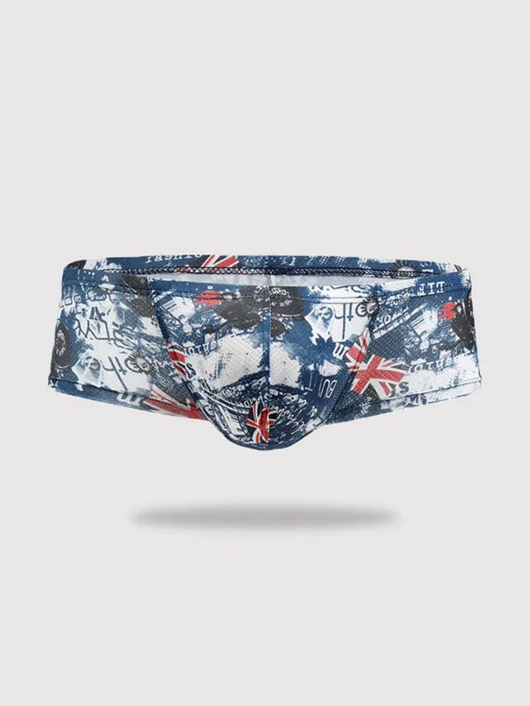 4 Pack Men's U-Pouch Low-Rise Moisture-Wicking Trunks
