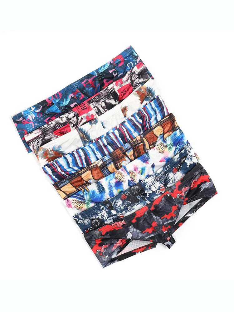 4 Pack Men's U-Pouch Low-Rise Moisture-Wicking Trunks