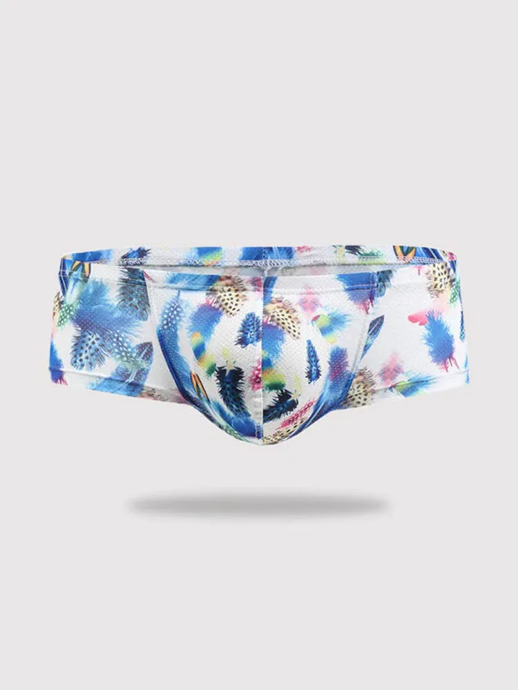 4 Pack Men's U-Pouch Low-Rise Moisture-Wicking Trunks