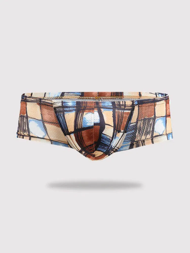 4 Pack Men's U-Pouch Low-Rise Moisture-Wicking Trunks