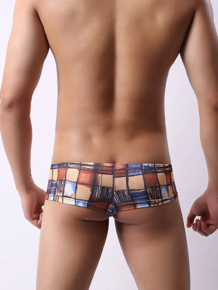 4 Pack Men's U-Pouch Low-Rise Moisture-Wicking Trunks