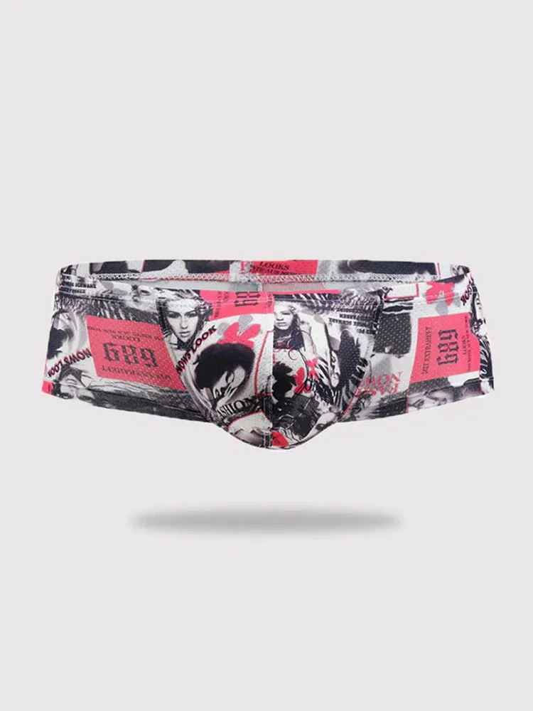 4 Pack Men's U-Pouch Low-Rise Moisture-Wicking Trunks