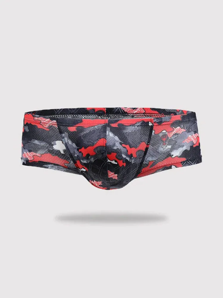 4 Pack Men's U-Pouch Low-Rise Moisture-Wicking Trunks