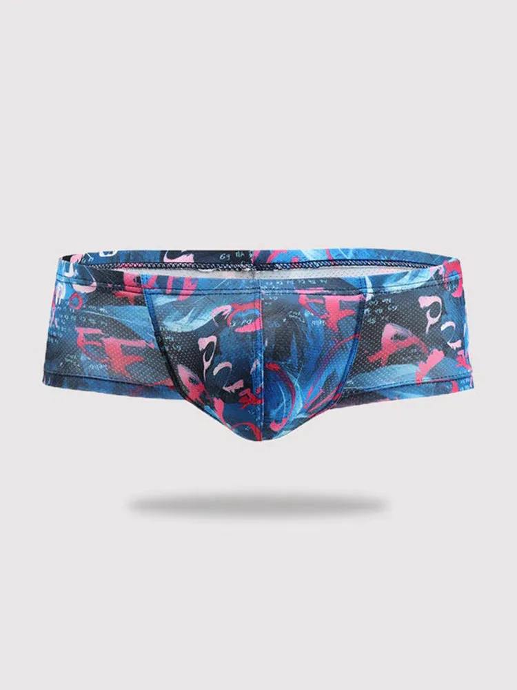 4 Pack Men's U-Pouch Low-Rise Moisture-Wicking Trunks