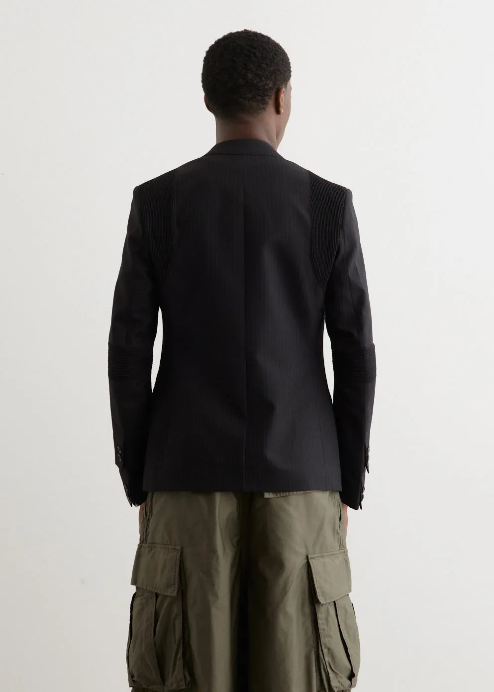 Articulated Wool Stripe Blazer