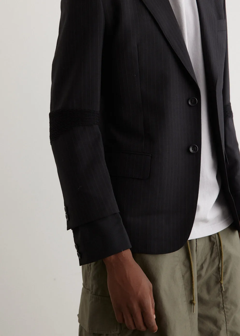 Articulated Wool Stripe Blazer