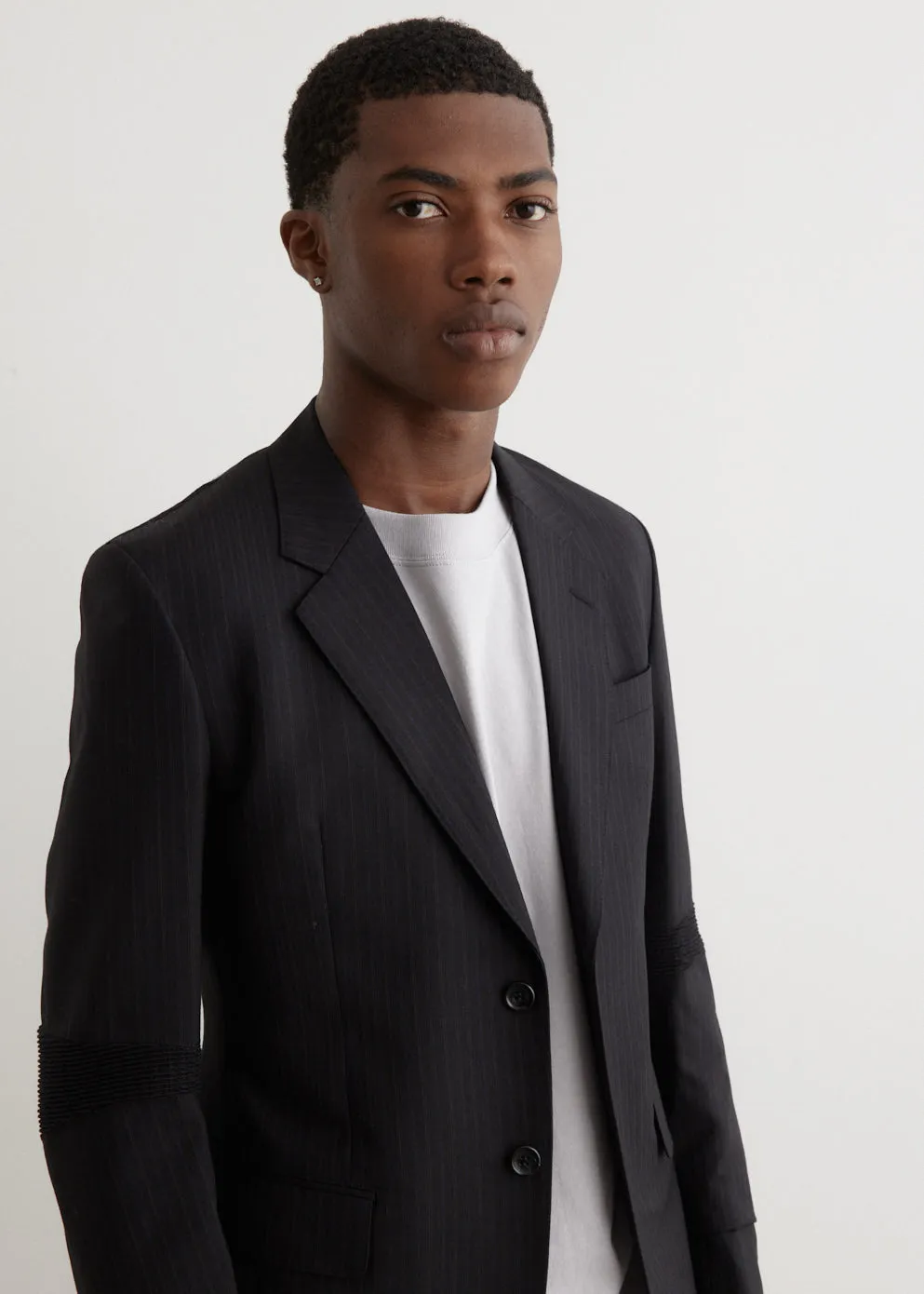 Articulated Wool Stripe Blazer