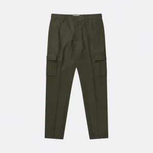 Como Reg Wool Cargo Suit Pants (Forest Green Melange)