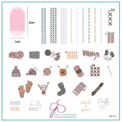 Crafty Life (CjS-114) Steel Layered Nail Art Stamping Plate