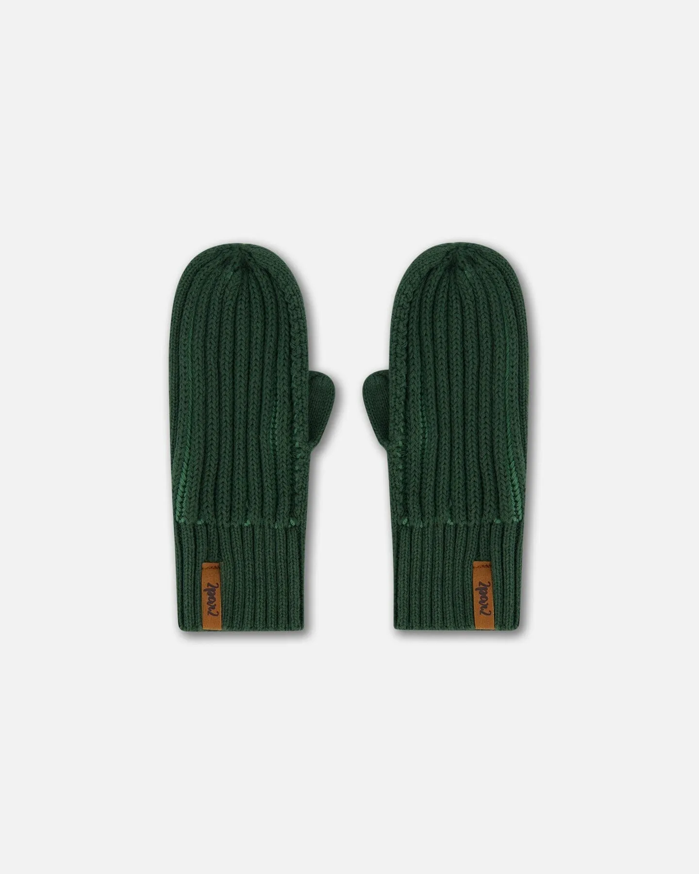 Knit Mittens Forest Green