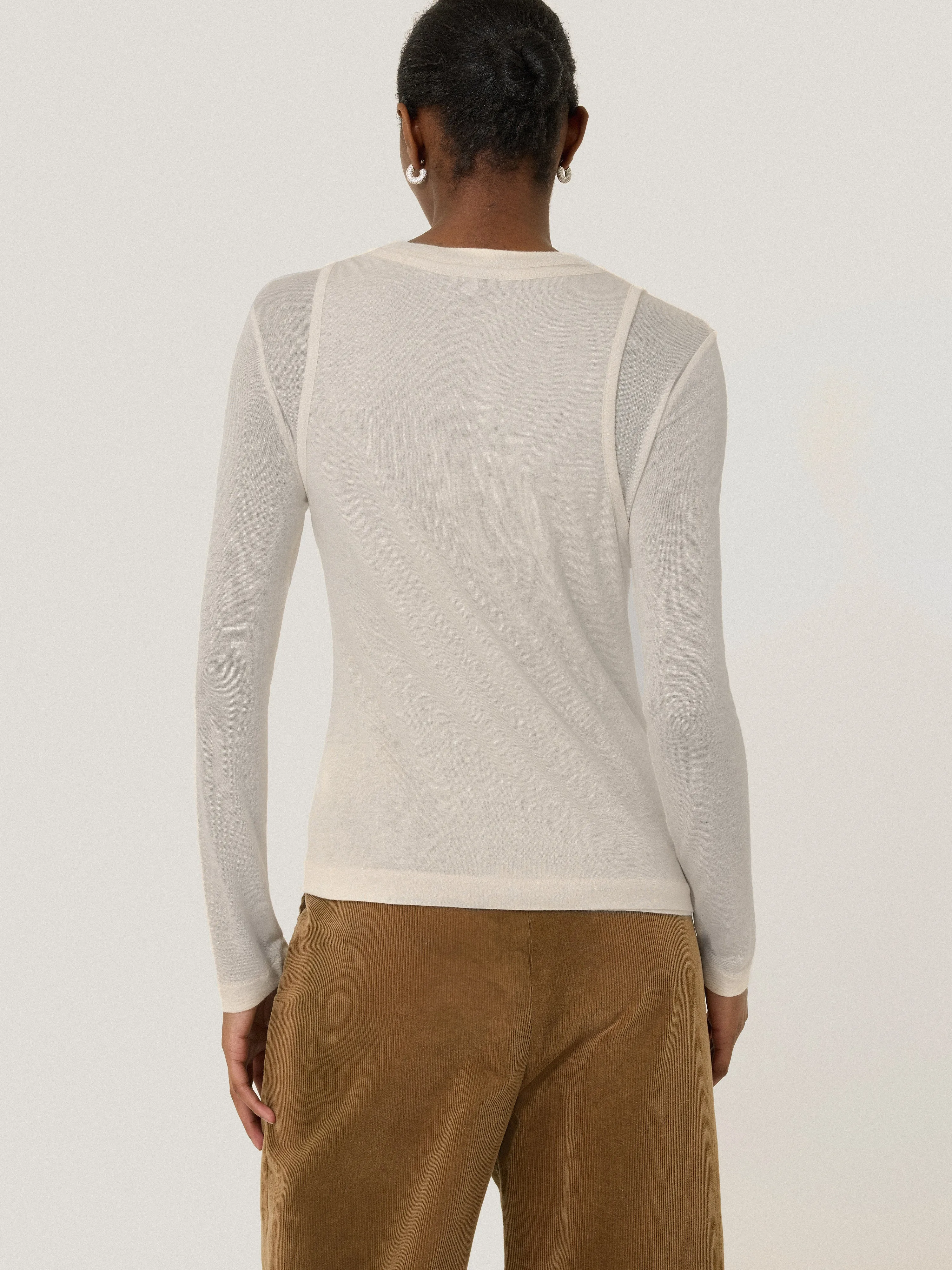 Layered 2-in-1 Top | Cream