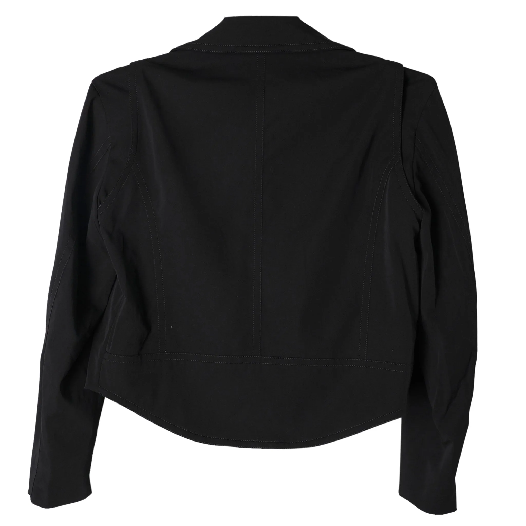 LAYERED BIKER JACKET / BLACK