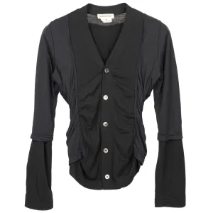 LAYERED CARDIGAN / BLACK