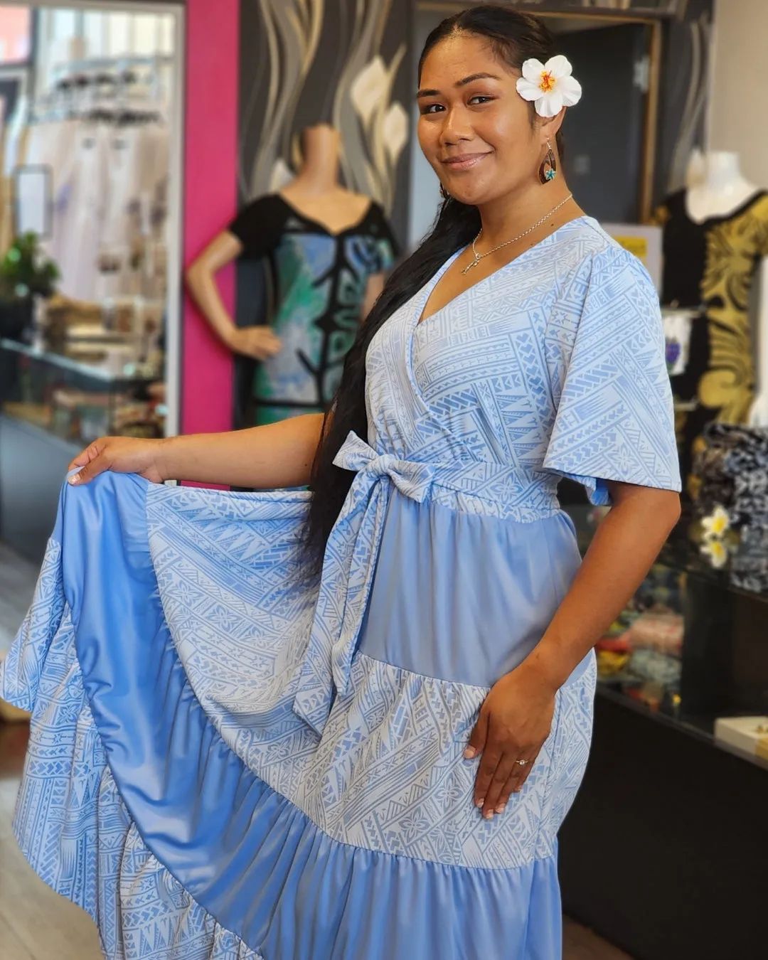 Poly Pastel Layered Dress
