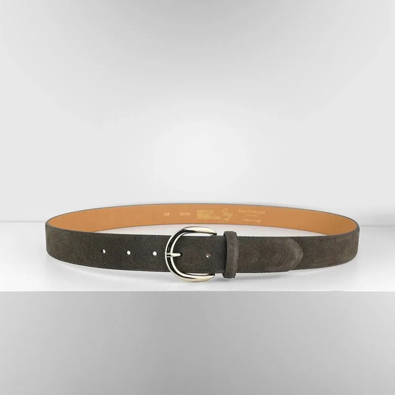 Salthouse England Jilliana Ladies Suede Belt - Chocolate