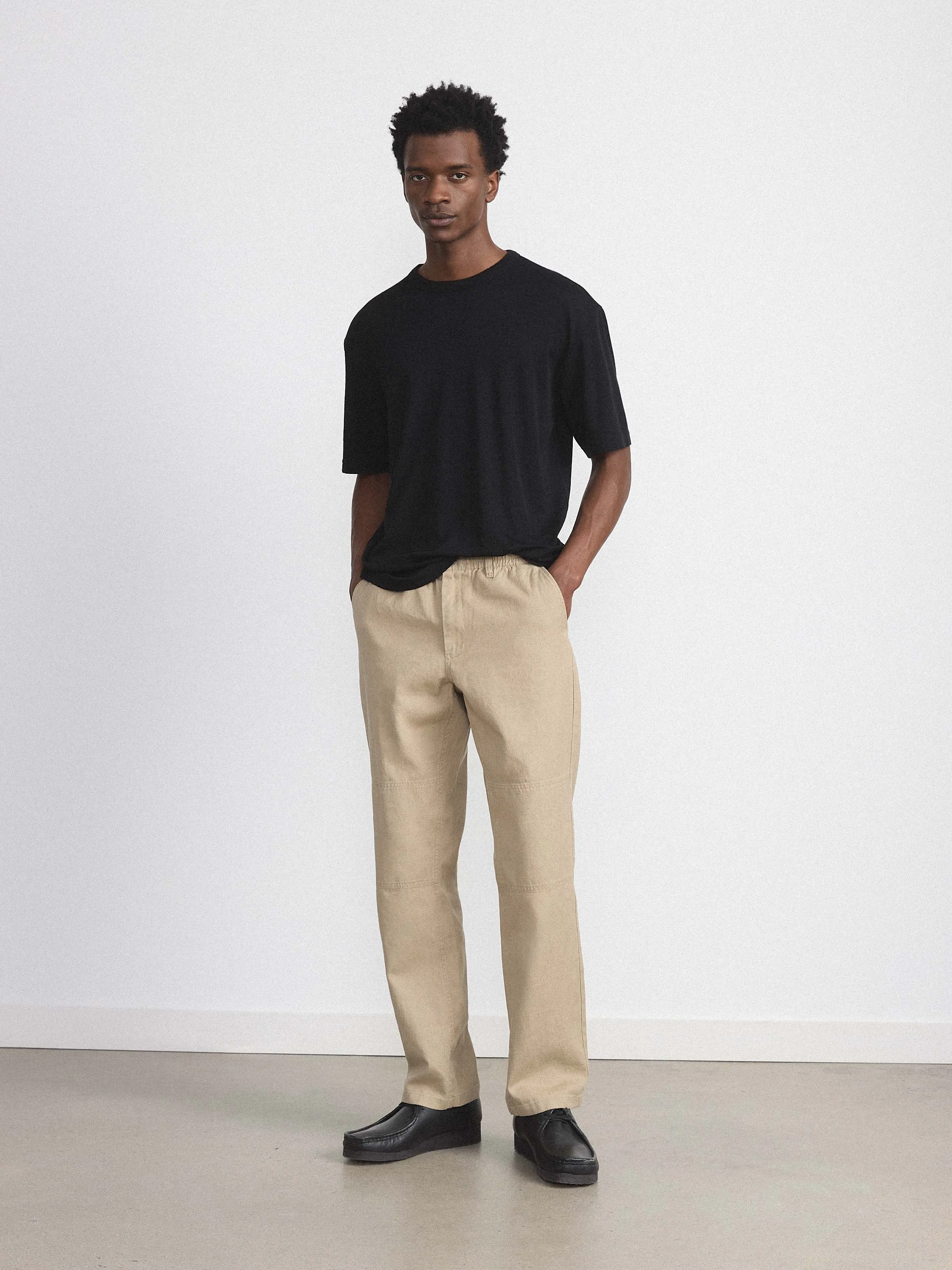 The Relaxed Merino T-Shirt in Black
