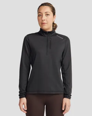 Women's Seeker Fleece ¼ Zip Pullover - Black Stingray