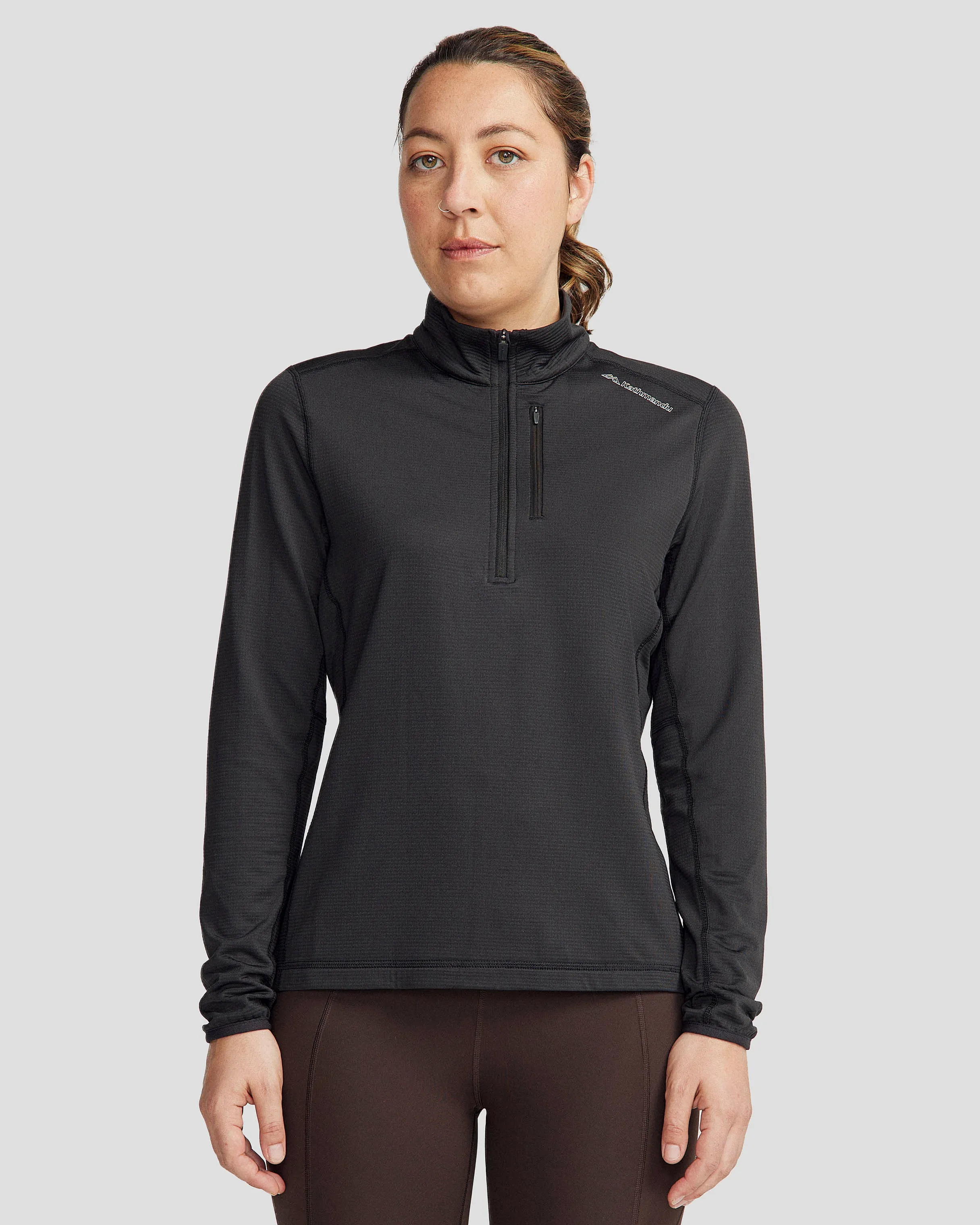 Women's Seeker Fleece ¼ Zip Pullover - Black Stingray