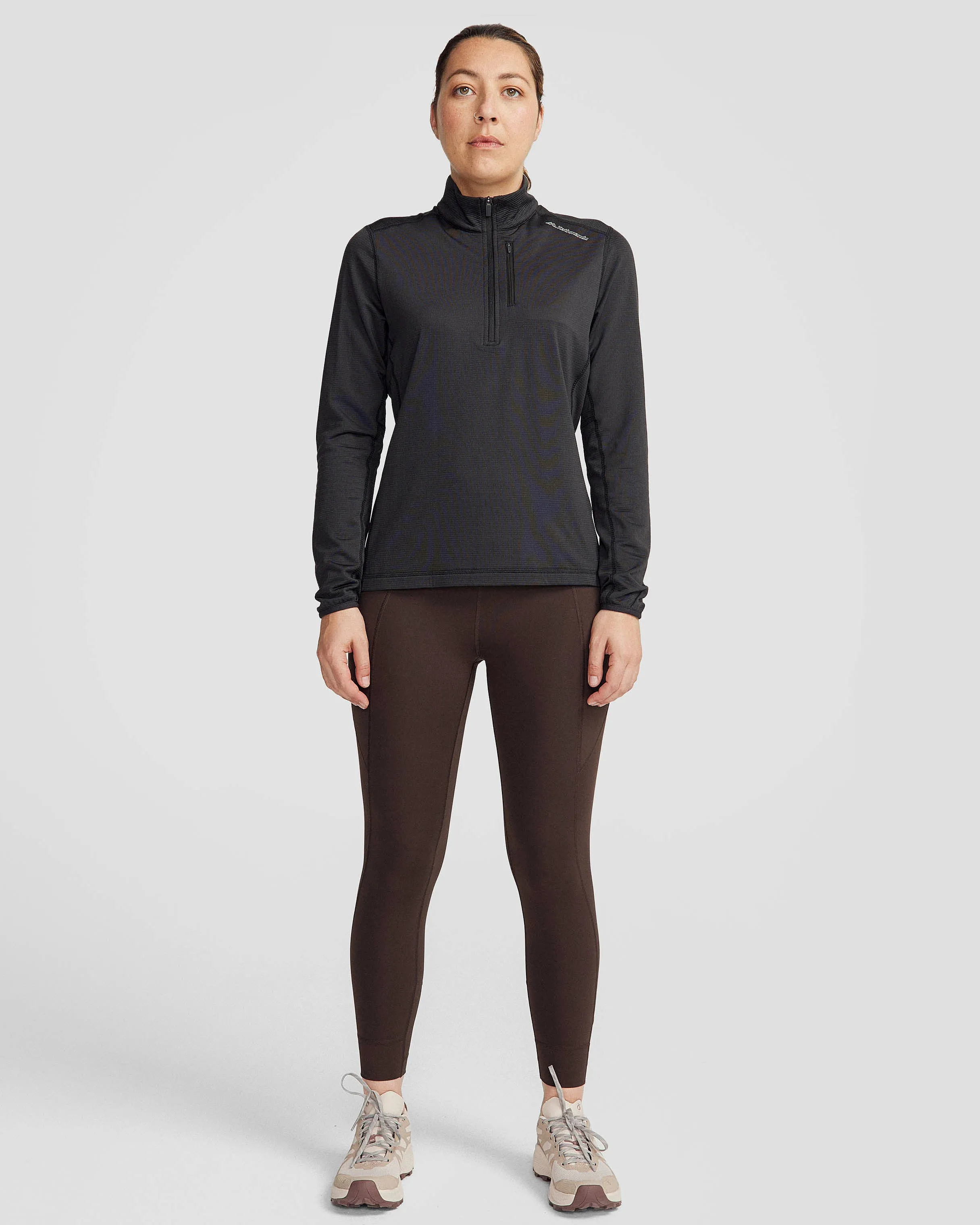 Women's Seeker Fleece ¼ Zip Pullover - Black Stingray