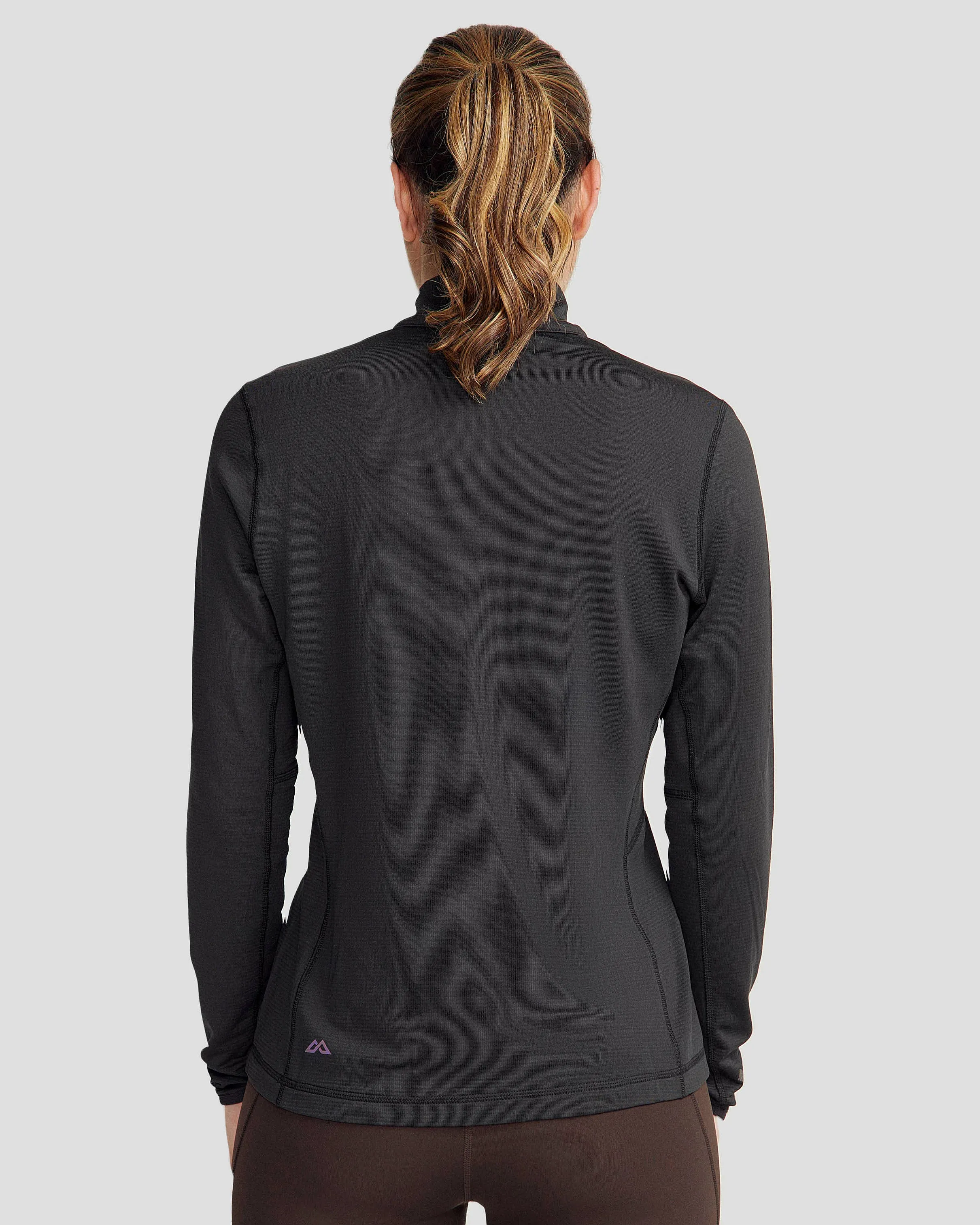 Women's Seeker Fleece ¼ Zip Pullover - Black Stingray